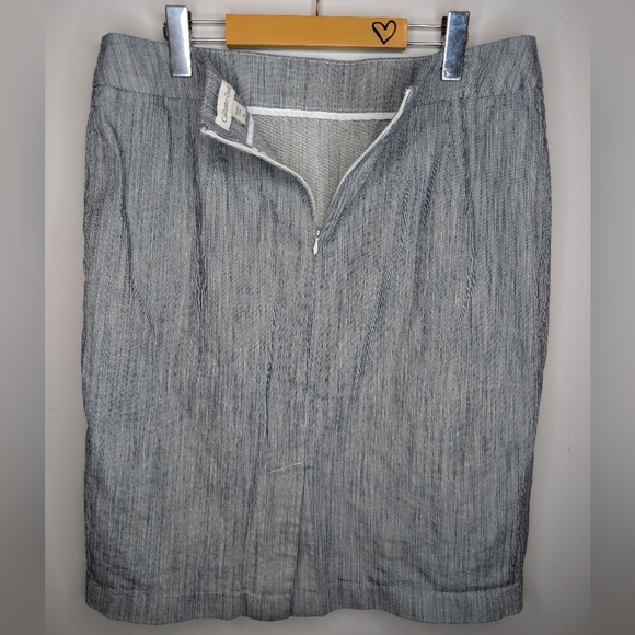 Coldwater Creek Cotton Black White Pencil Skirt w/ Stretch 16 Woman's Workwear - Picture 8 of 9